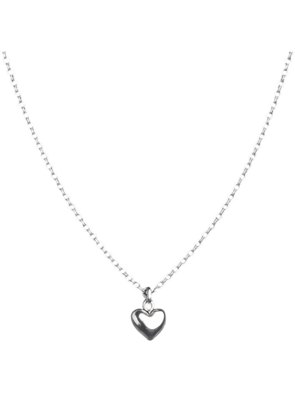 Dainty Heart Necklace for Women - Minimalist Silver or Gold Pendant, Adjustable